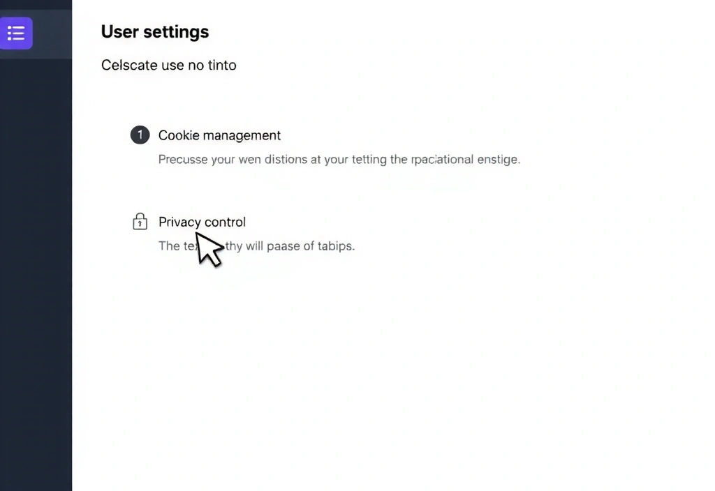 Icona di impostazioni utente con un cursore che seleziona le opzioni, rappresentante la gestione dei cookie